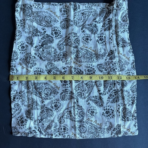 2 Free People Lightweight Cotton Muslin Tote Shopping Bags‎ White Purple Black - Picture 5 of 6